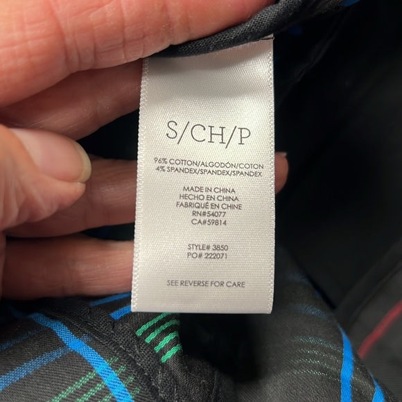 Cabi brand blazer. Black with red, green and blue plaid. “Holiday Blazer” - Picture 7 of 7